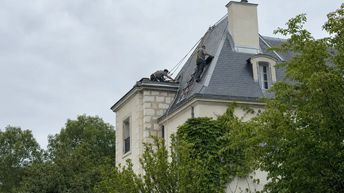Réfection d’une toiture en ardoise